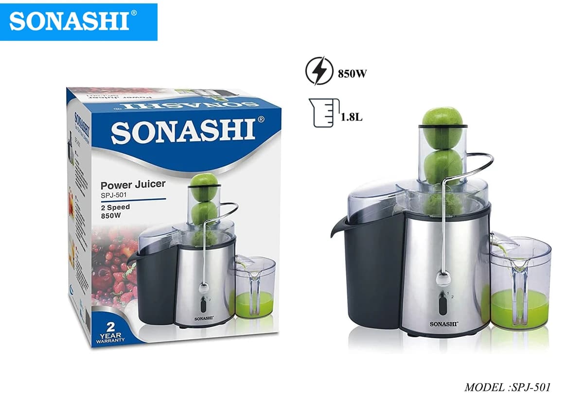 Sonashi Stainless Steel Juicer – 850W