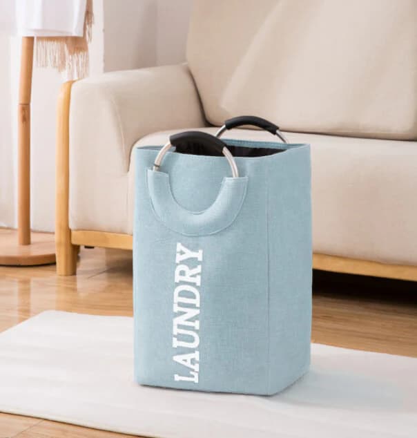Sky Blue Foldable Laundry Basket
