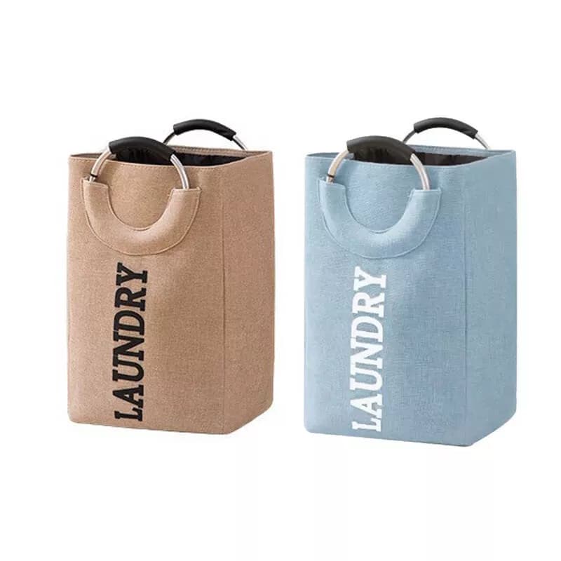 Sky Blue Foldable Laundry Basket