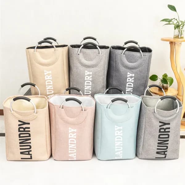Pink Foldable Laundry Basket