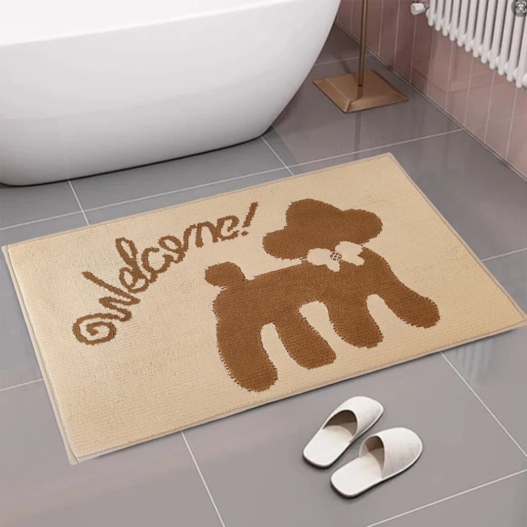Retro Waterproof Bath Mat Soft Polyester (50X80cm)