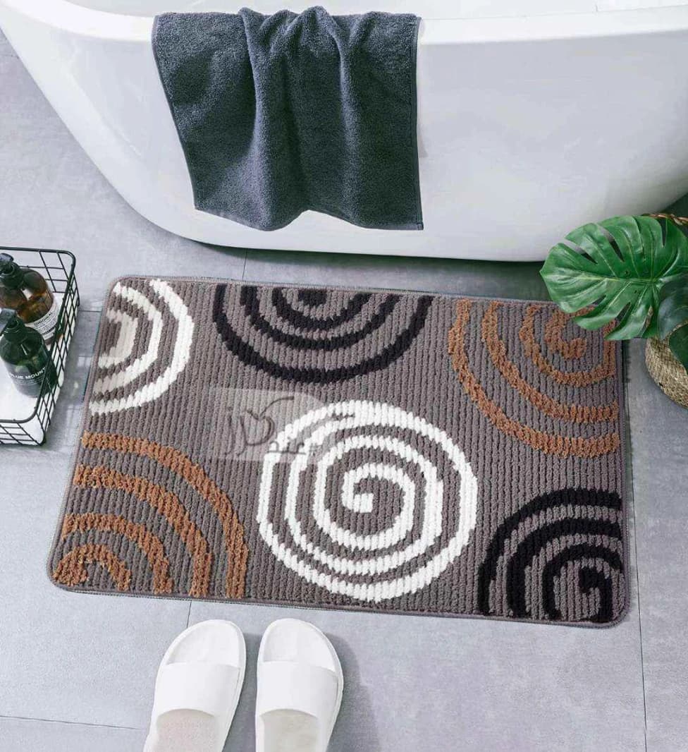 Retro Waterproof Bath Mat - Soft Polyester (60x90 cm)