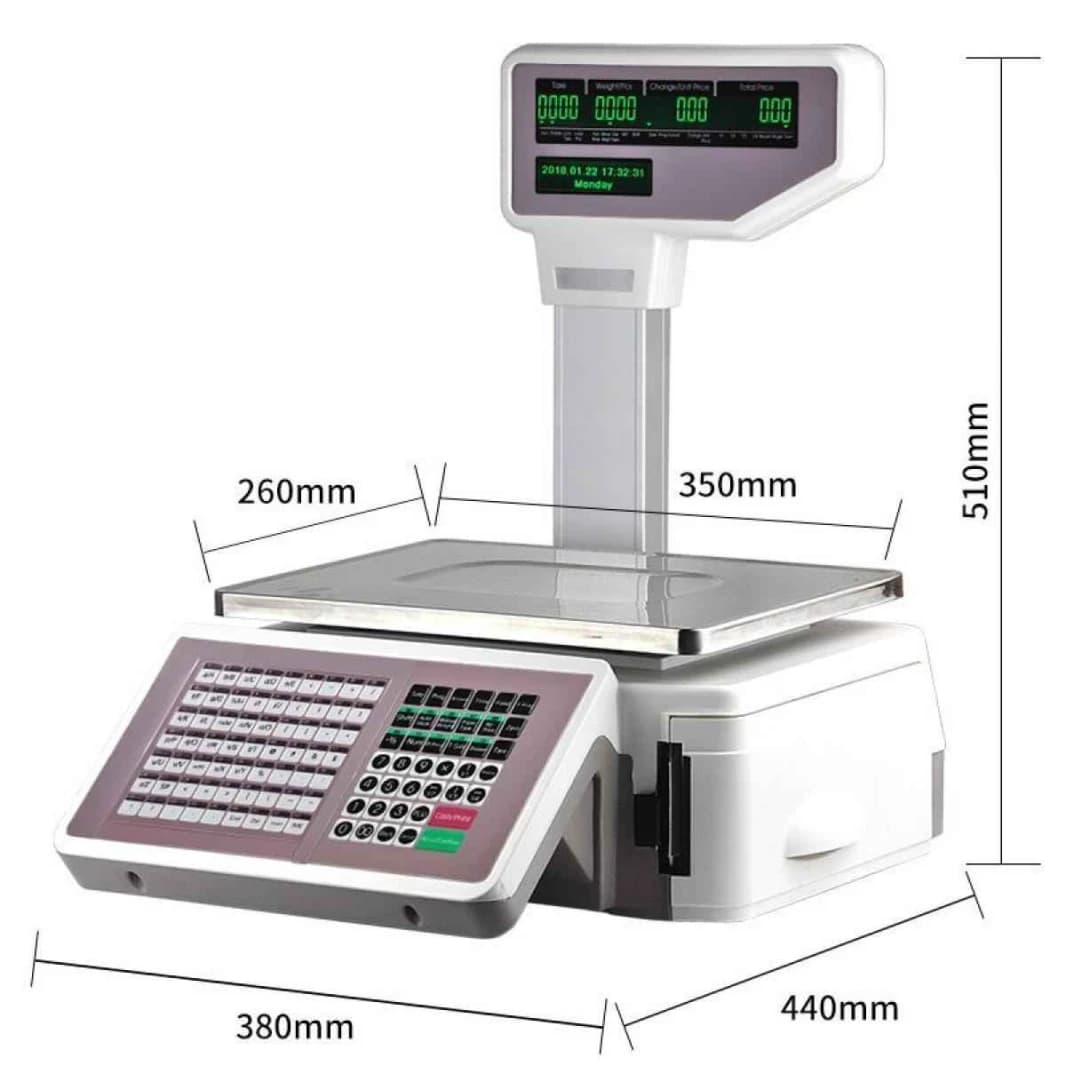 Electronic Barcode Label Printing Scales TM-A20B With Receipt Printer