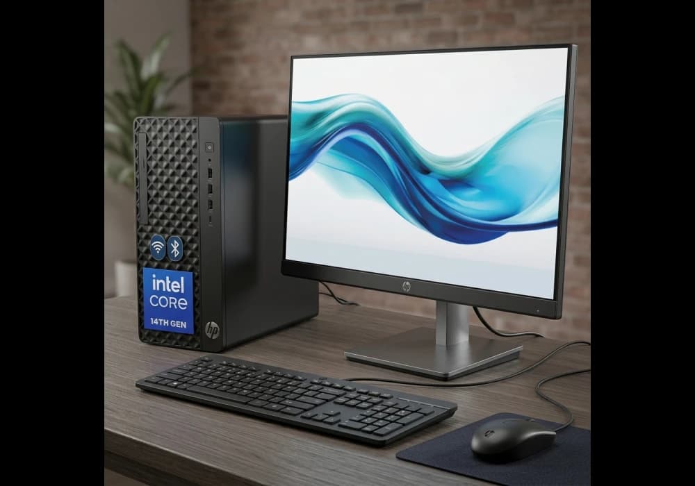 HP ProDesk 2 Tower G1i E Desktop PC, Intel Core i7-14700, Customized 16GB DDR5, 1TB SSD, Wi-Fi 6, Bluetooth 5.4, with HP 24" Monitor