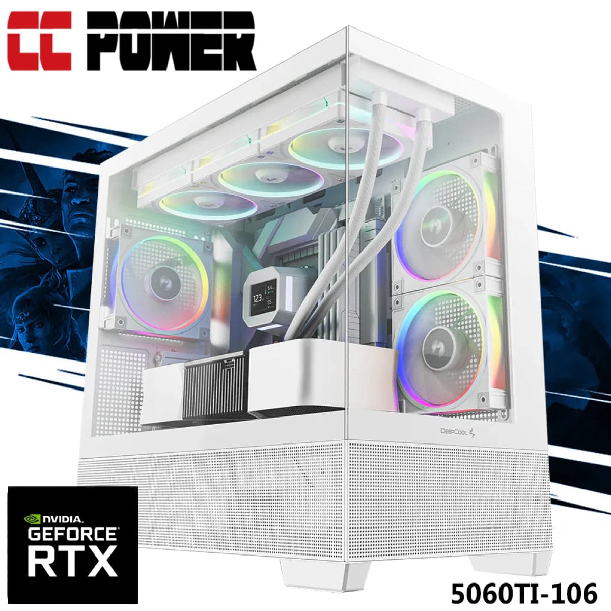CC Power 5060TI-106 Gaming PC with AMD Ryzen 5 9600X & Nvidia RTX 5060 TI