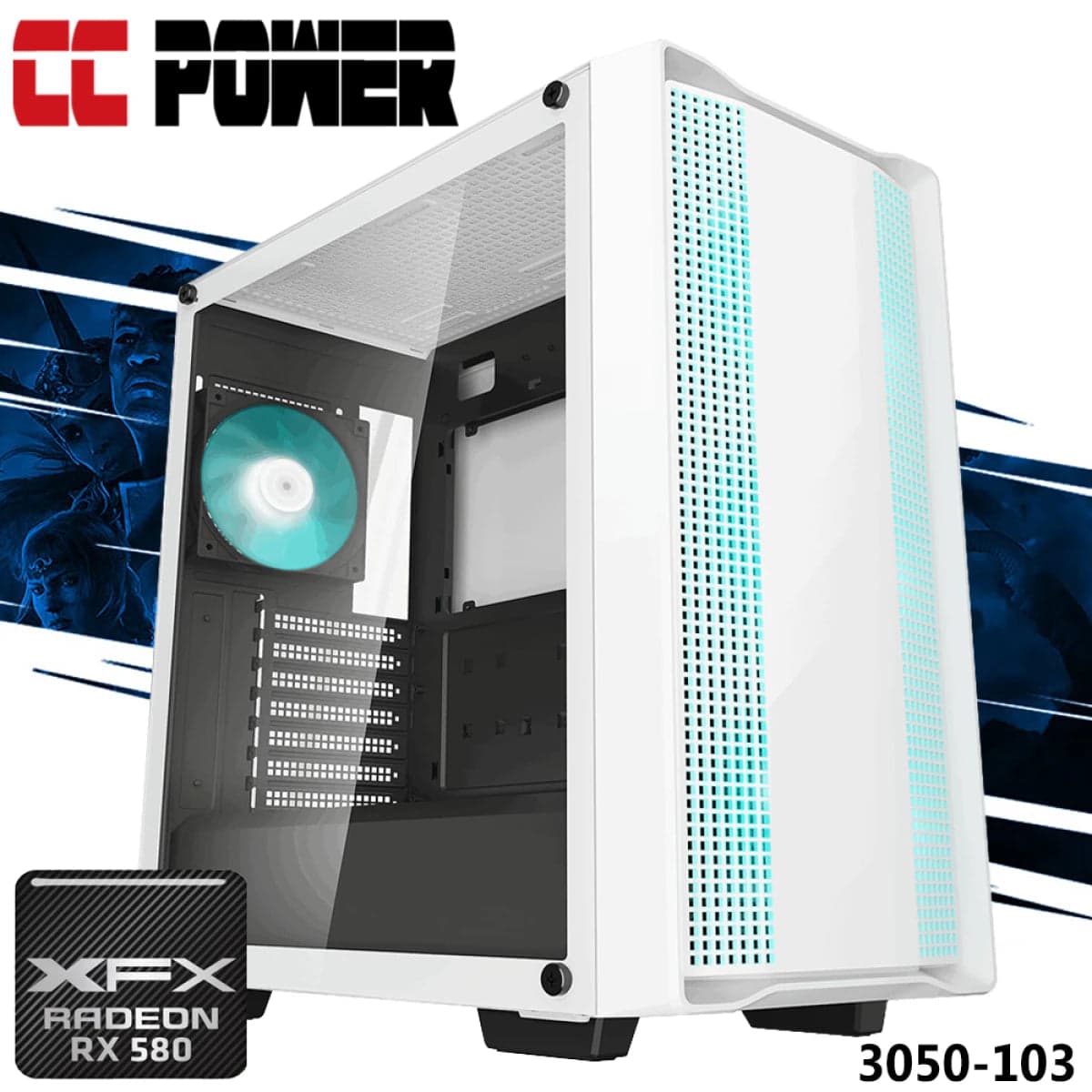 CC Power 3050-103 Gaming PC with Intel Core i3 & Nvidia RTX 3050