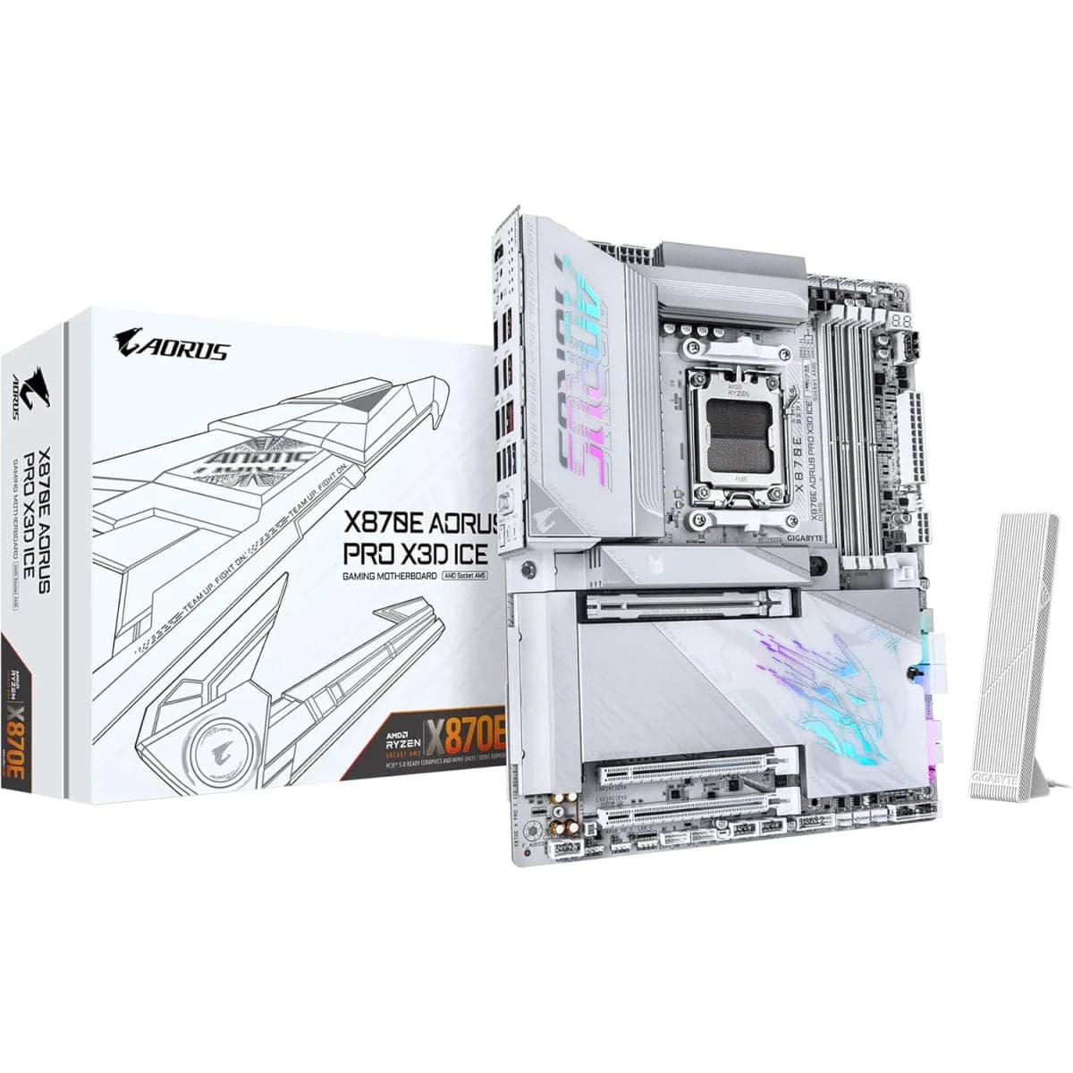 GIGABYTE X870E AORUS PRO X3D ICE ATX AM5 Motherboard
