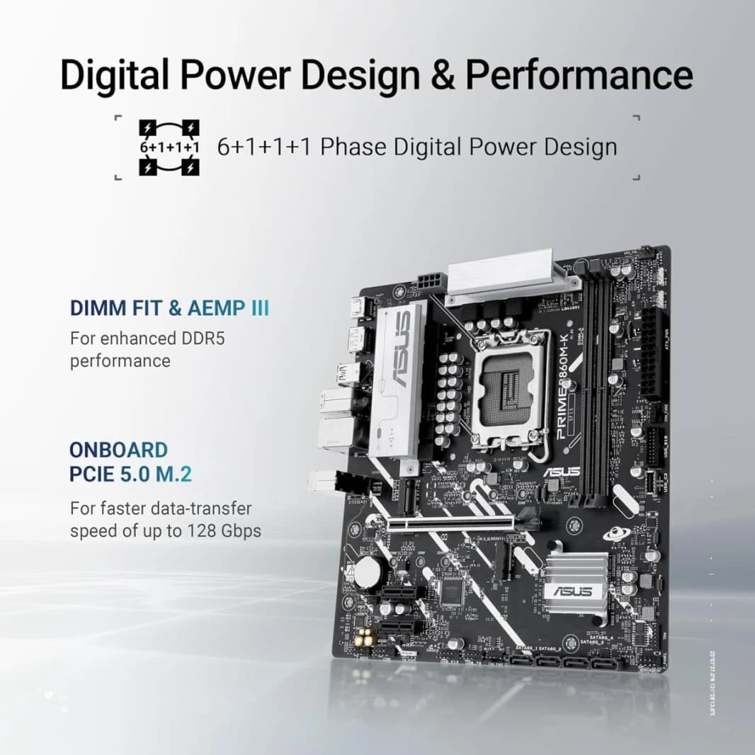 ASUS Prime B860M-K LGA 1851 Micro-ATX Motherboard
