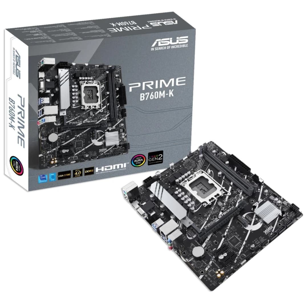 ASUS PRIME B760M-K DDR5 Intel 13th Gen Motherboard PCIe 4.0 2xM.2