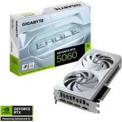 GIGABYTE GeForce RTX 5060 EAGLE OC ICE Graphics Card, 8GB GDDR7 128-Bit Memory