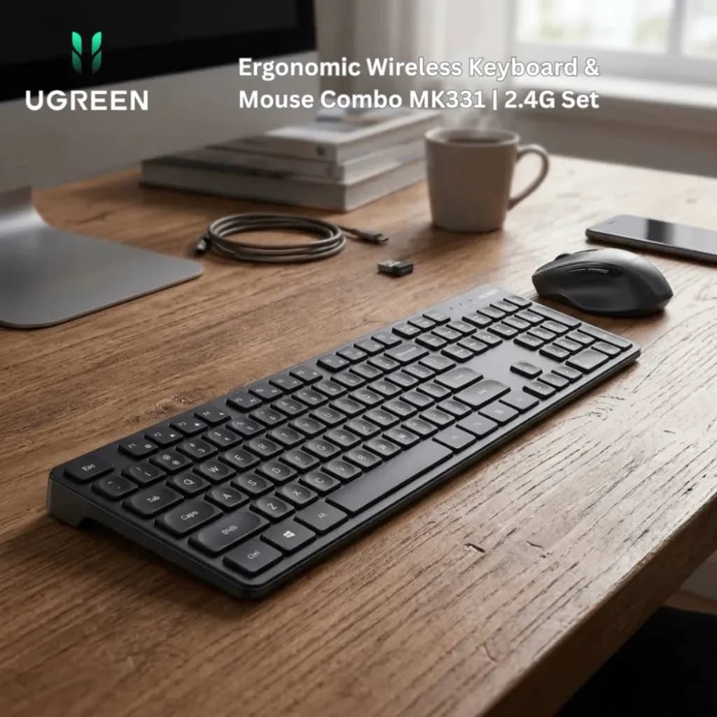 UGREEN MK331 Wireless 2.4GHz Keyboard & Mouse Combo