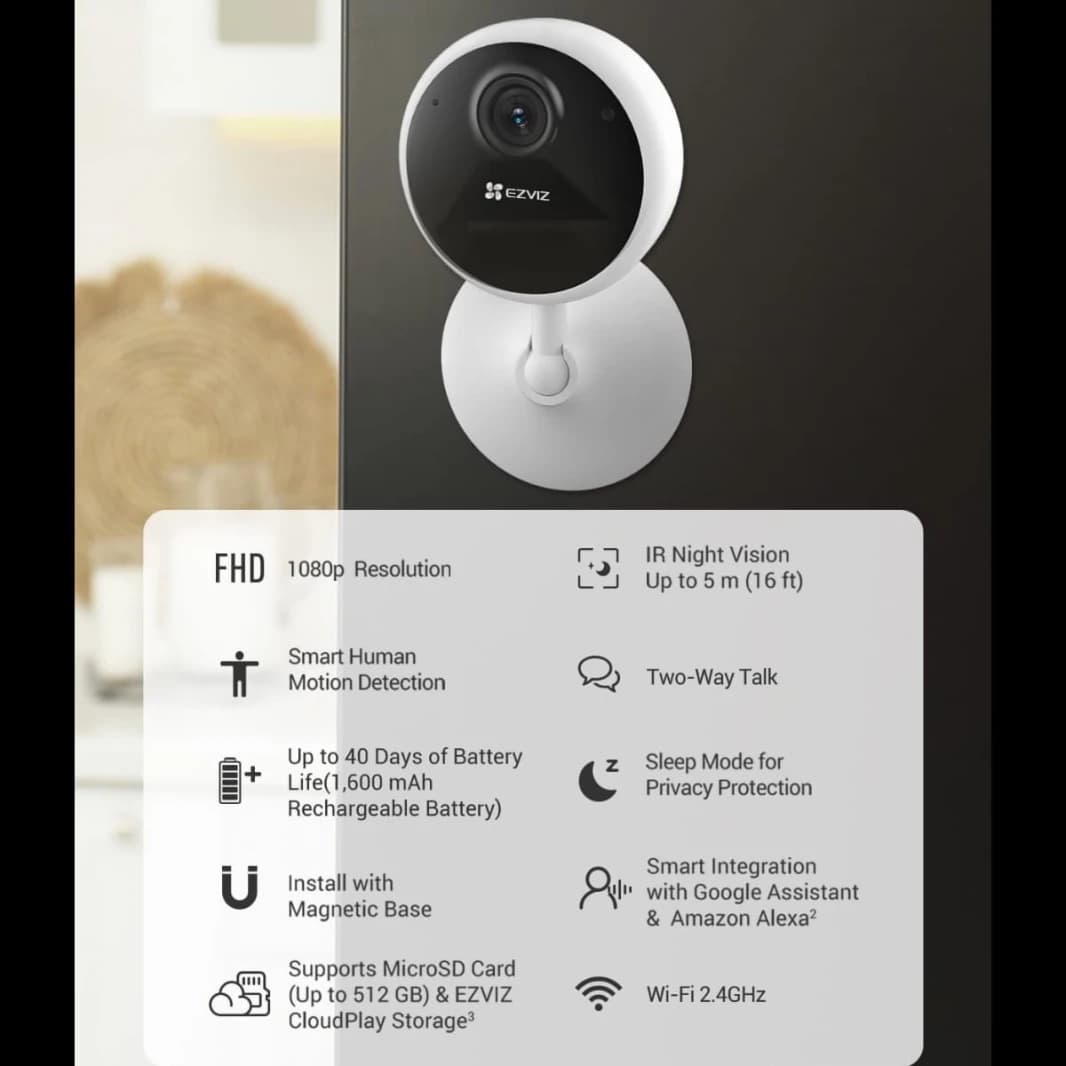 Ezviz CB1 2MP Battery-Powered Indoor Camera