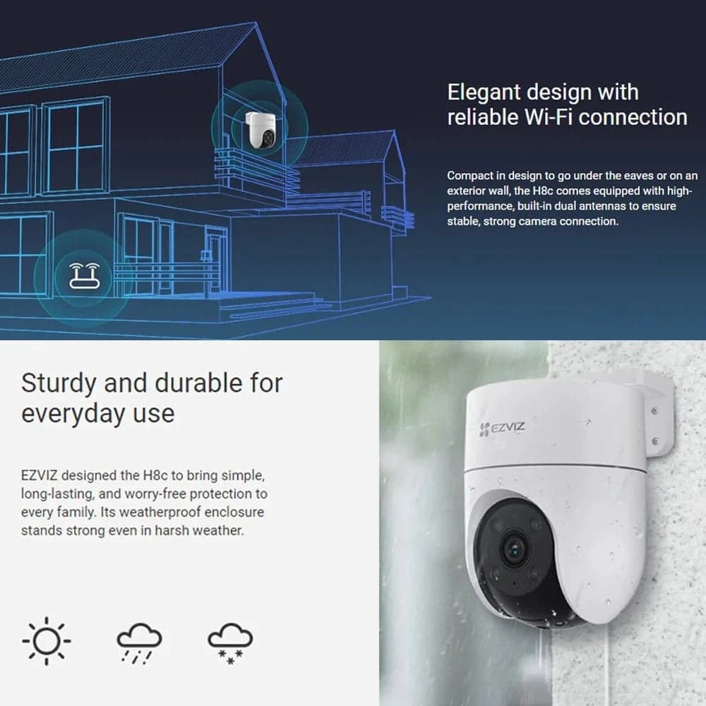 Ezviz 2MP Outdoor PT Camera H8c