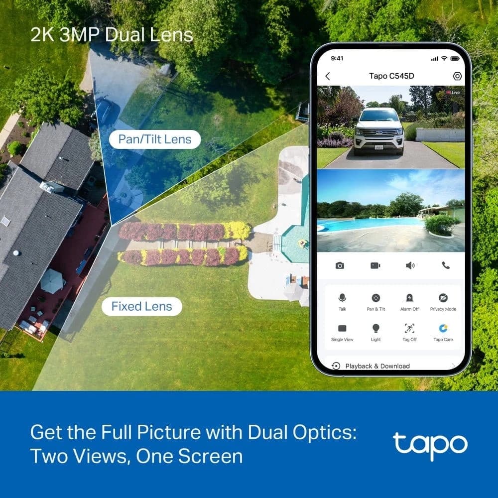 Tapo C545D 3MP Dual 2K Security Camera with Smart Tracking