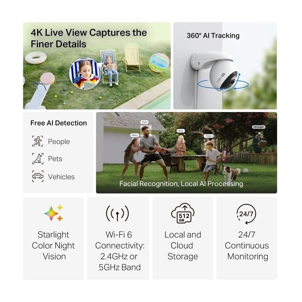 8MP 4K Camera with Smart Tracking - Tapo C560WS