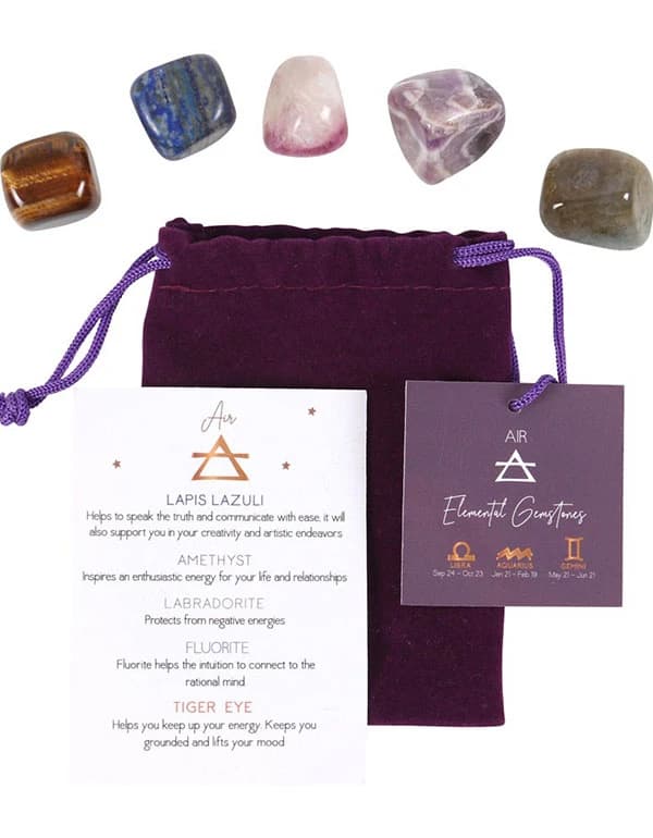 Air Element Tumble Gemstone Set