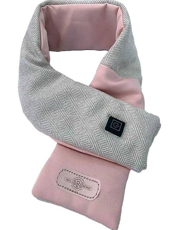 Heated Neck Wrap - Grey & Pink
