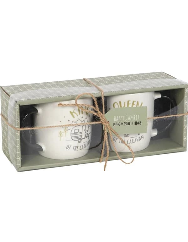 King and Queen Caravan Mug Set