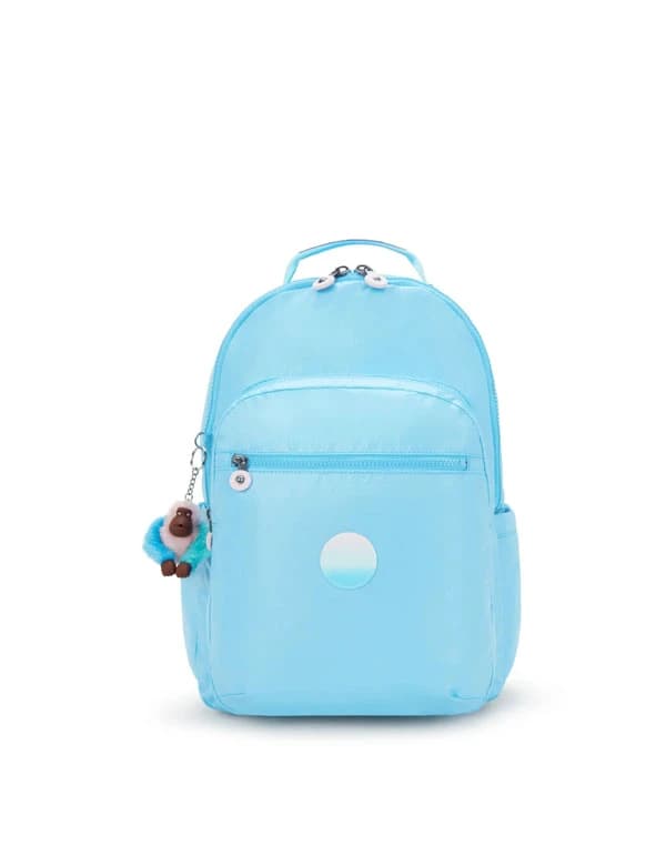 Kipling Seoul Laptop Backpack Blue Metallic