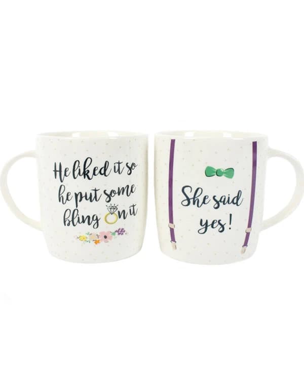 Set of 2 Engagement Mugs