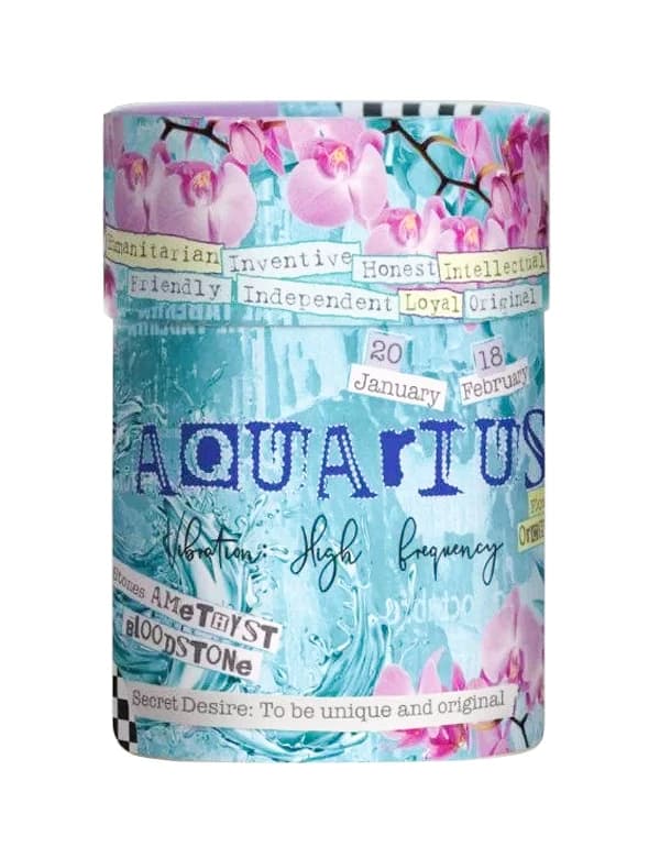 Concept Candle Aquarius Zodiac Candle