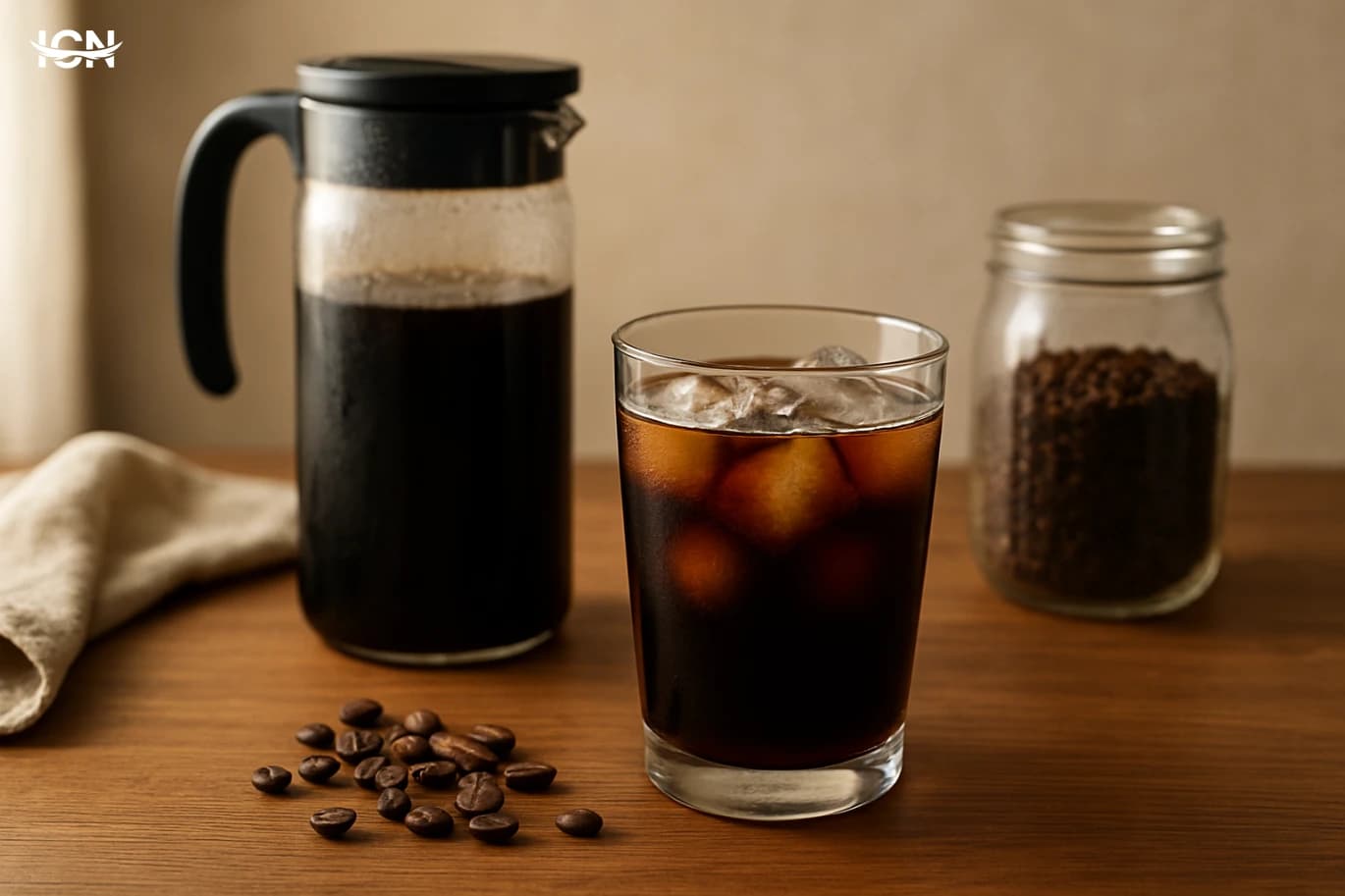 القهوة الباردة في البيت