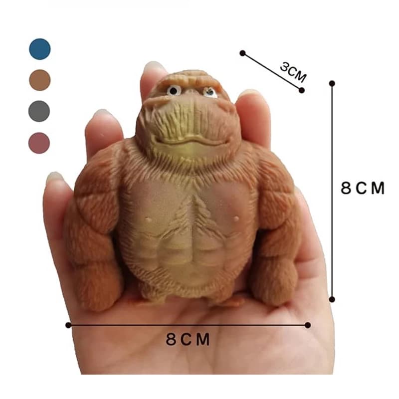 Gorilla Stress Relief Toy Soft Rubber Squishy Monkey