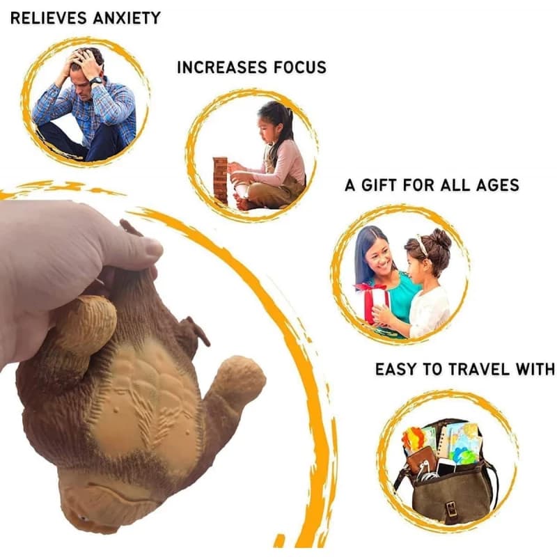 Gorilla Stress Relief Toy Soft Rubber Squishy Monkey