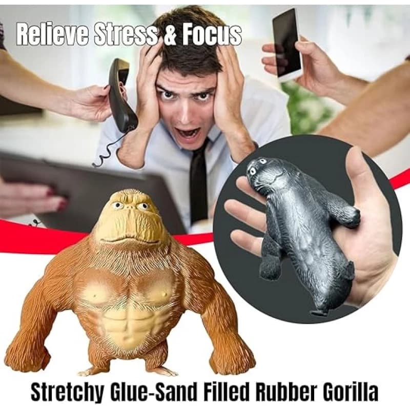 Gorilla Stress Relief Toy Soft Rubber Squishy Monkey