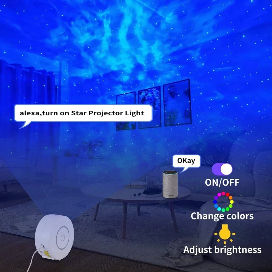 Smart Galaxy Projector with Alexa & Google Home Compatibility