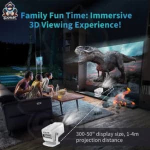 Hcs350 Max Android Gaming Projector with Wireless Controllers & Voice Remote