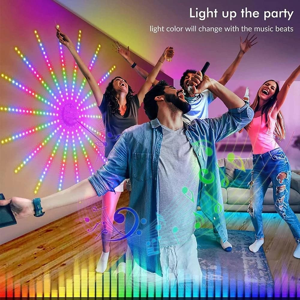 Firework Night Lamp RGB Bluetooth Music