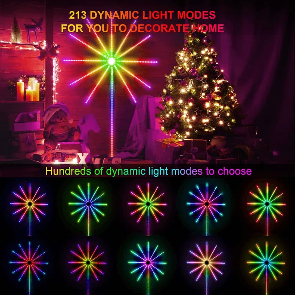 Firework LED Strip Lights Music Sync Bluetooth with Remote