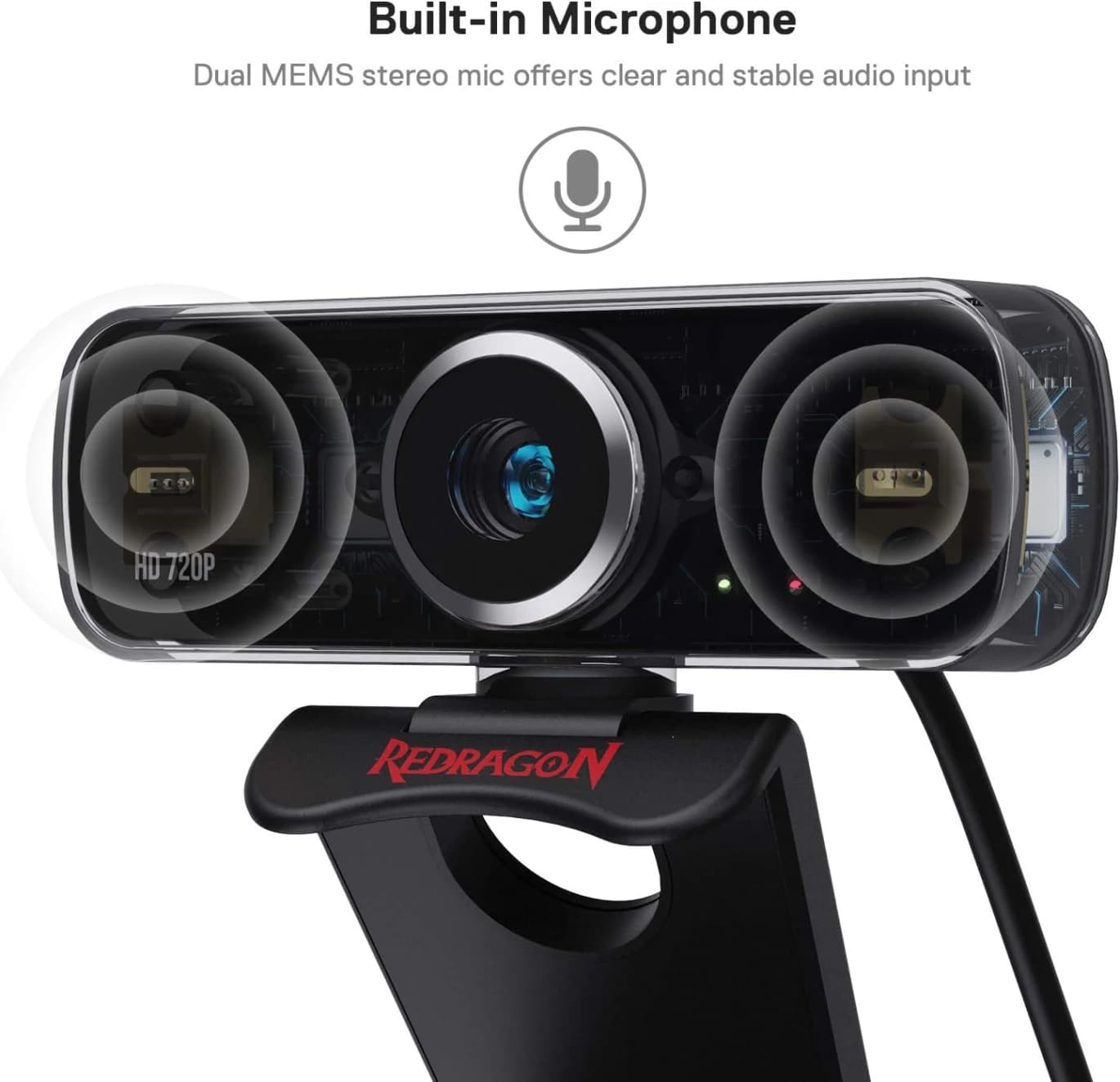 Redragon Webcam for Gamers and Streamers Fobos 2 720p Gw600-1