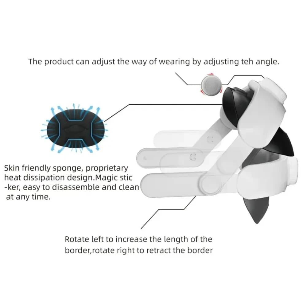 Hbv-456 Adjustable Head Strap for Oculus Quest 3