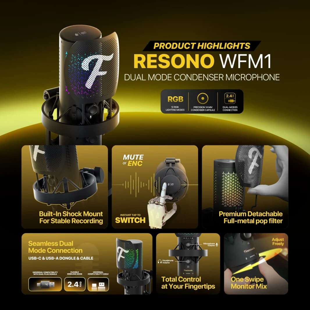Fantech WFM1 Finecoustic RESONO Wireless Microphone