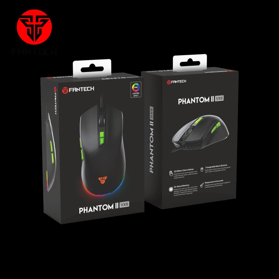 Fantech Phantom II VX6 Neon Macro Gaming Mouse