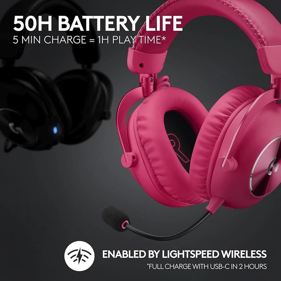 Logitech G Pro X 2 Lightspeed Wireless Gaming Headset - Pink