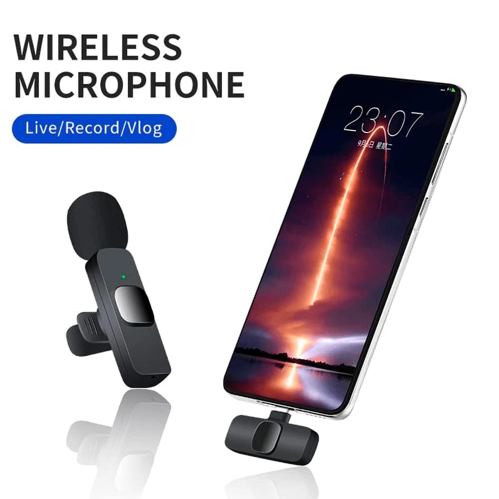 K8 Wireless Collar Mic for iPhone/Android & Type C