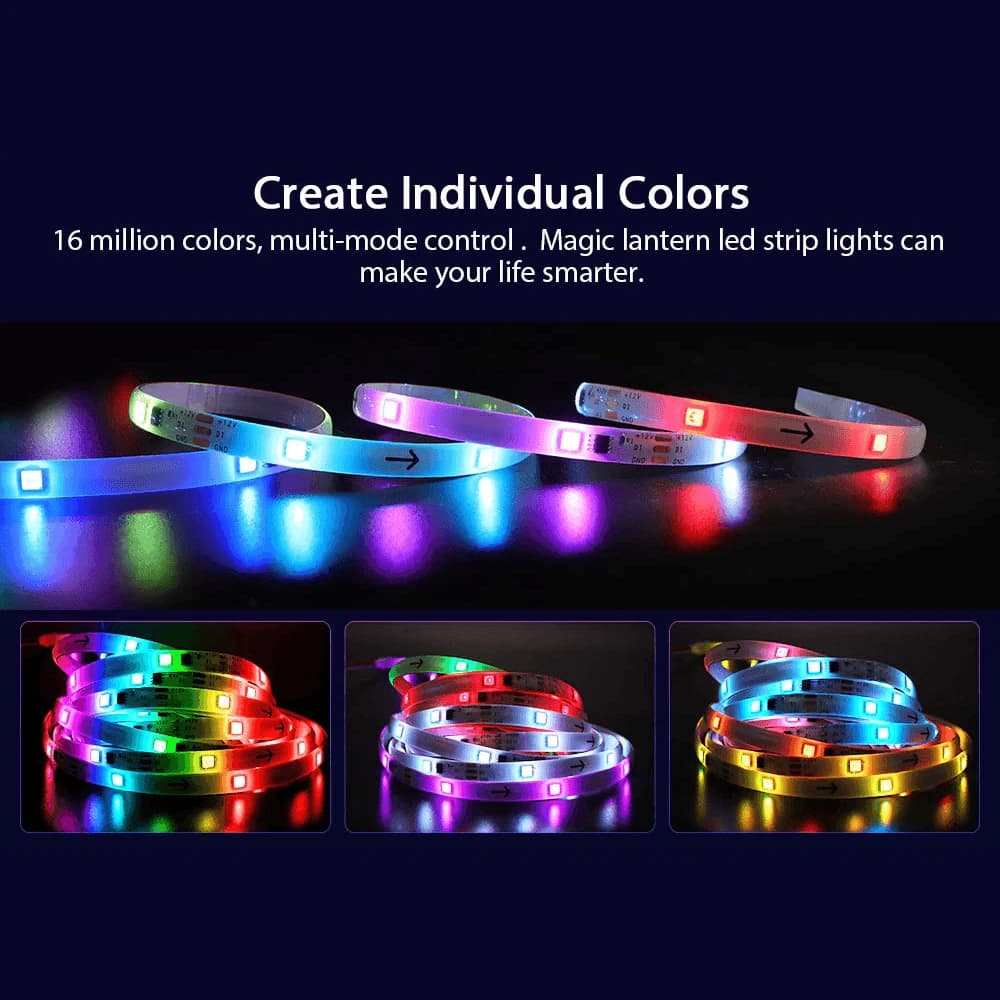 Dream Color LED Strip Lights with Remote Controller, Waterproof