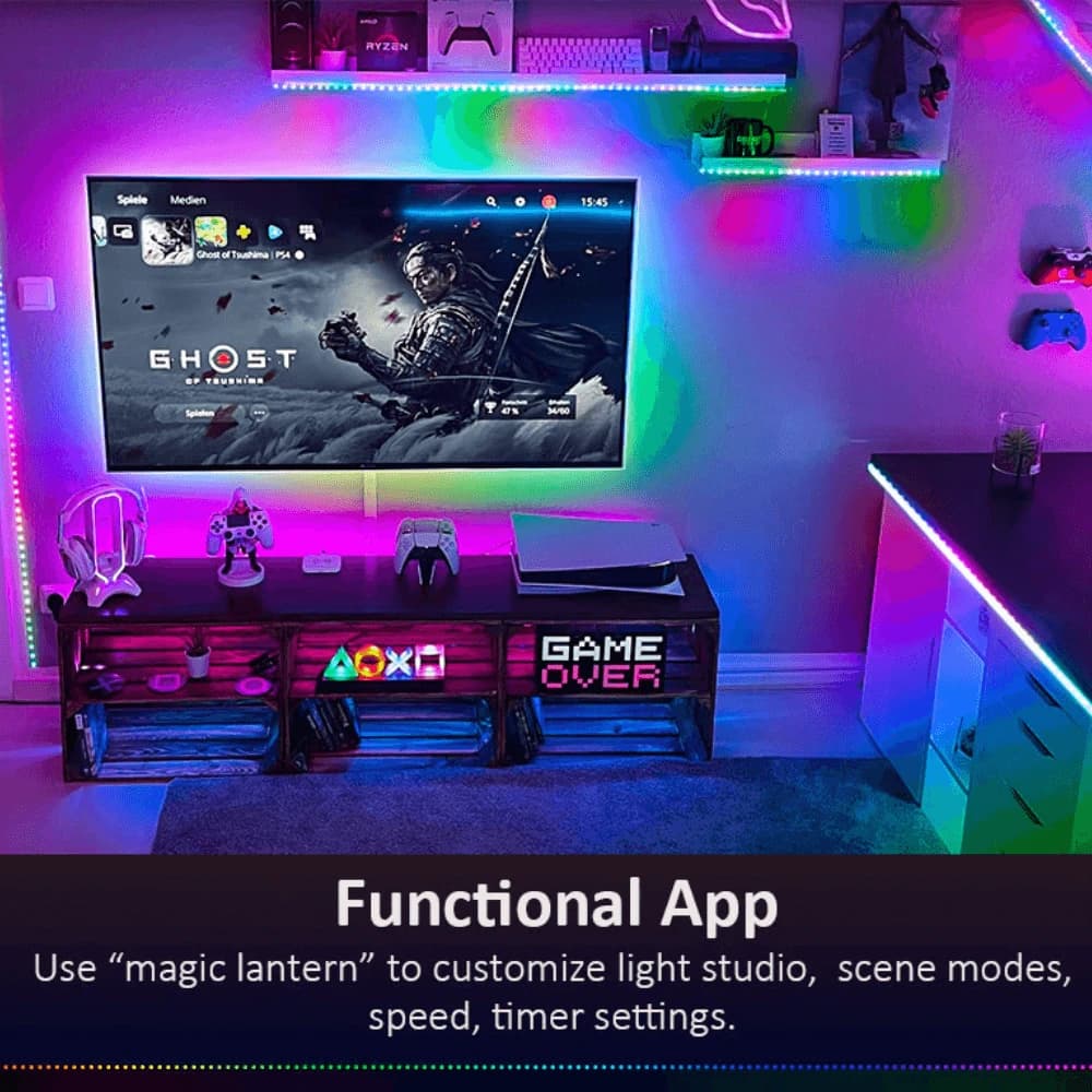 Dream Color LED Strip Lights with Remote Controller, Waterproof