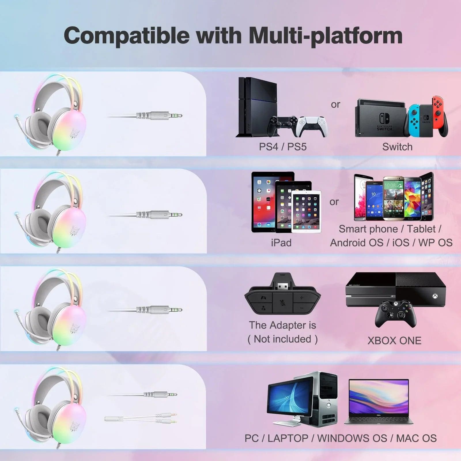 Onikuma X25 RGB Gaming Headset