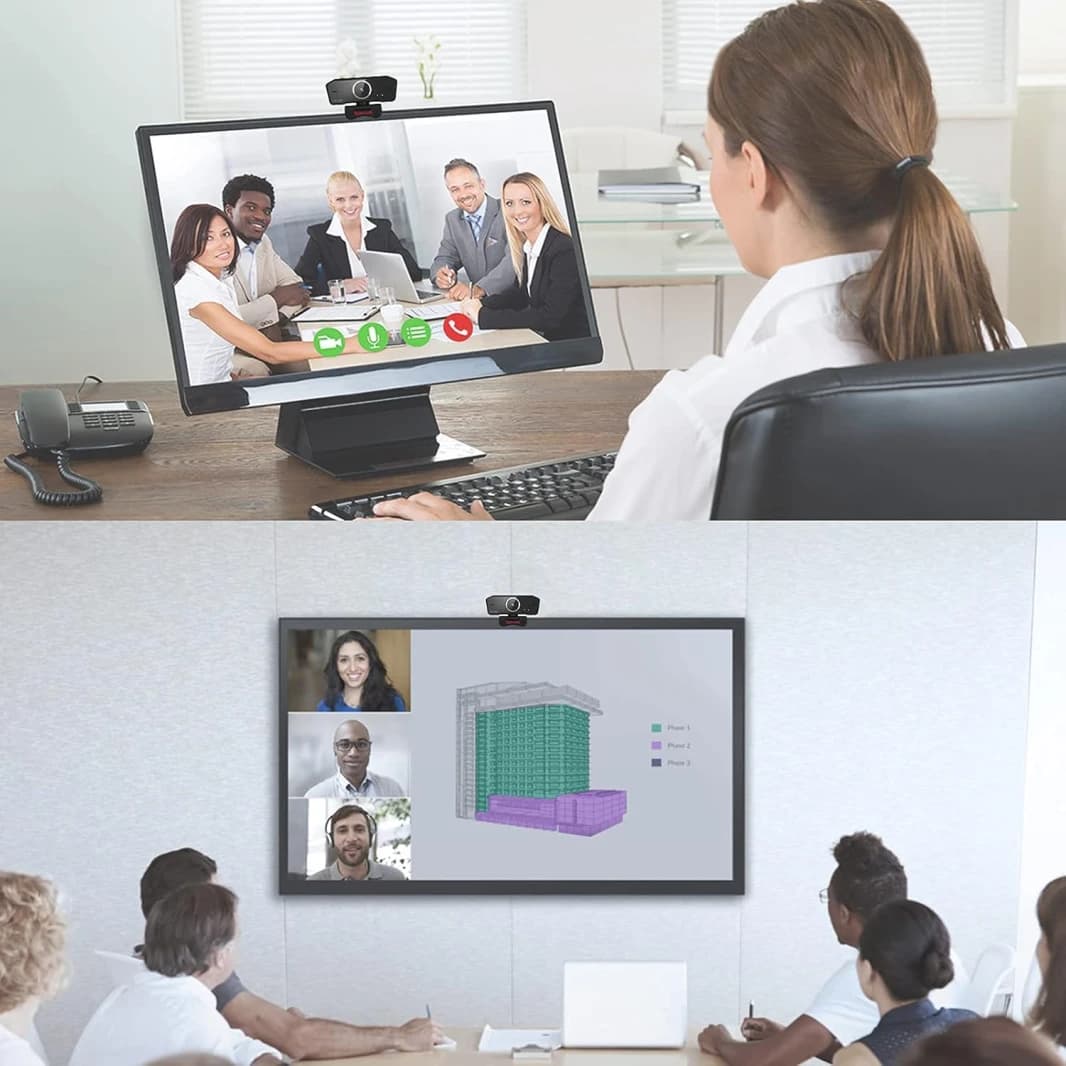 Redragon Gw800 1080p PC Webcam with Built-in Dual Microphone, 360° Rotation