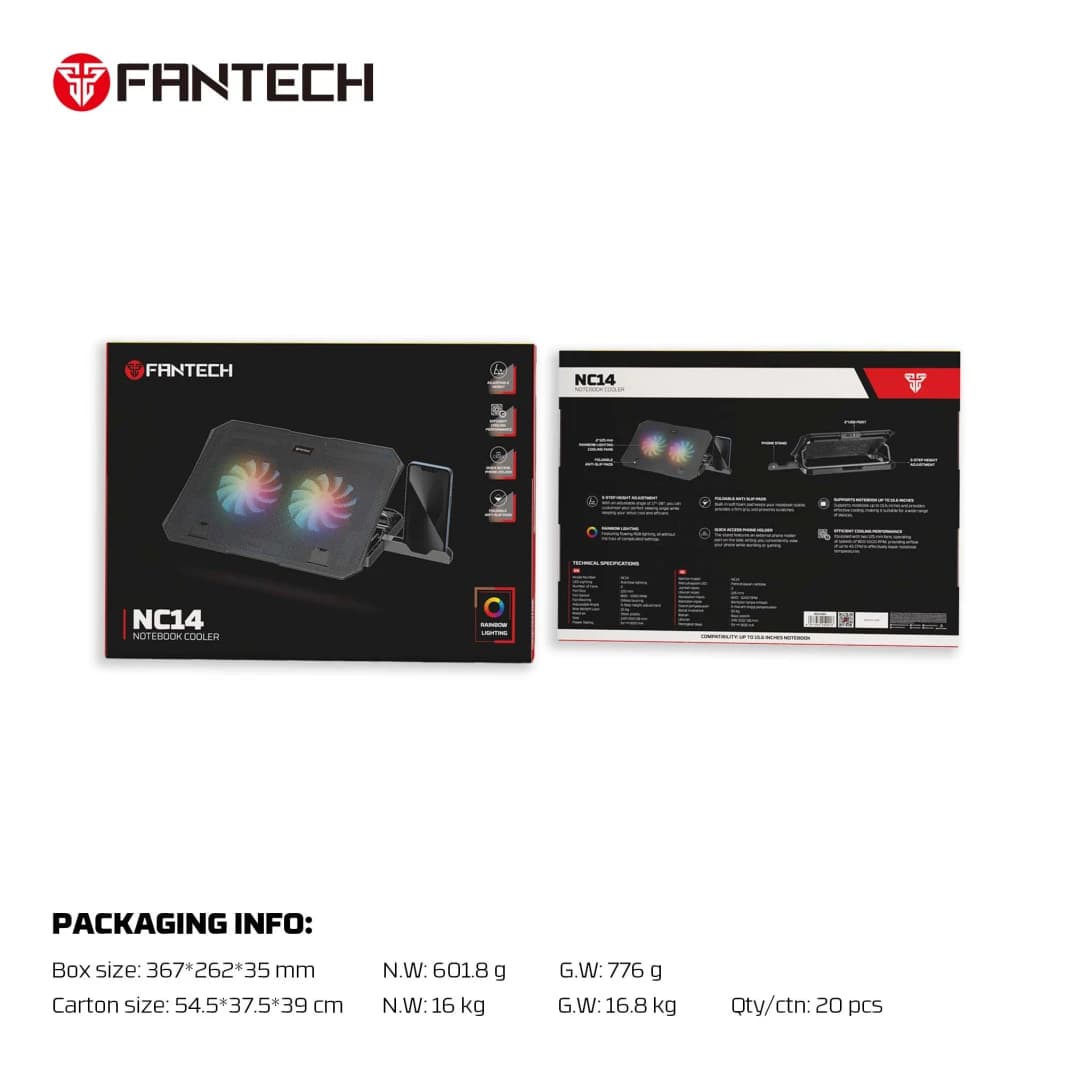 Fantech Nc14 Laptop Cooling Pad