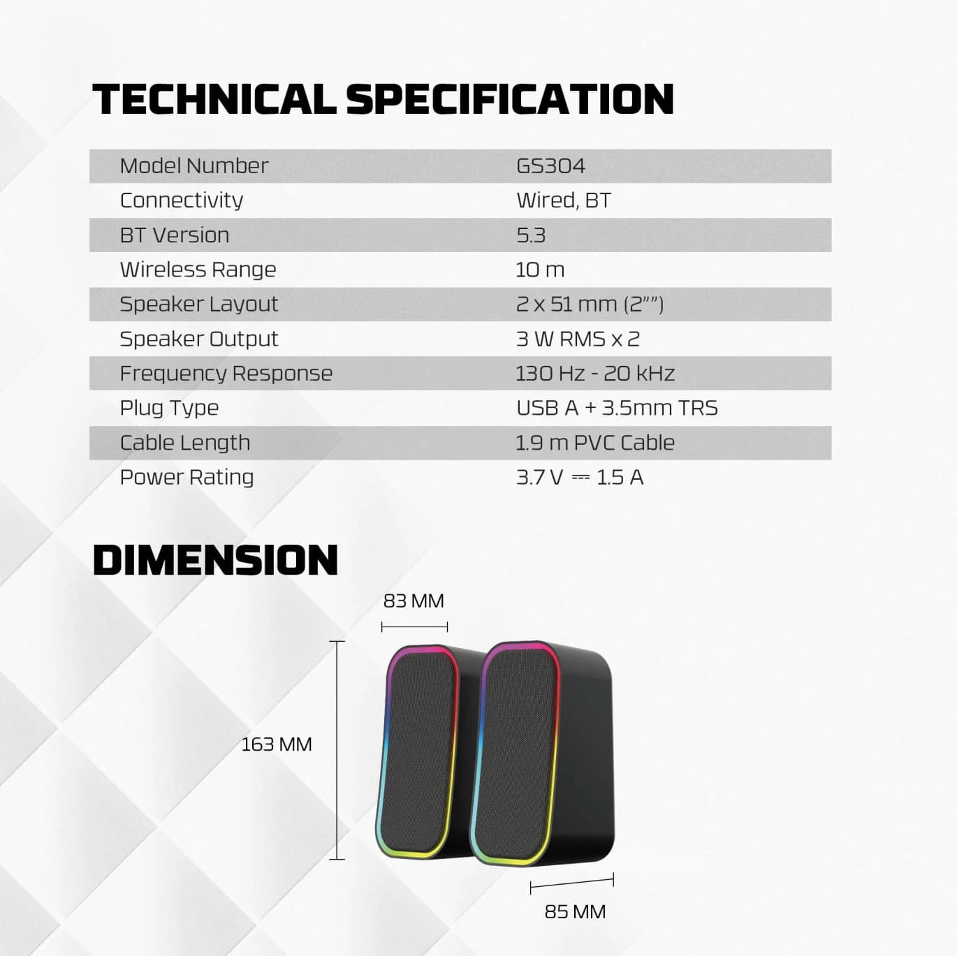 Fantech Groove GS304 Bluetooth Speaker Dual Mode