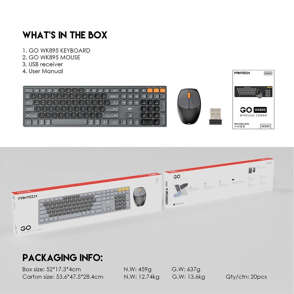 Fantech Go Pop WK895 Office Wireless Combo