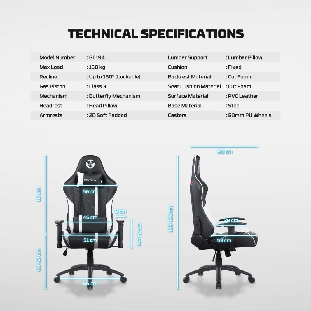 FANTECH GC194 Gaming Chair - Blue