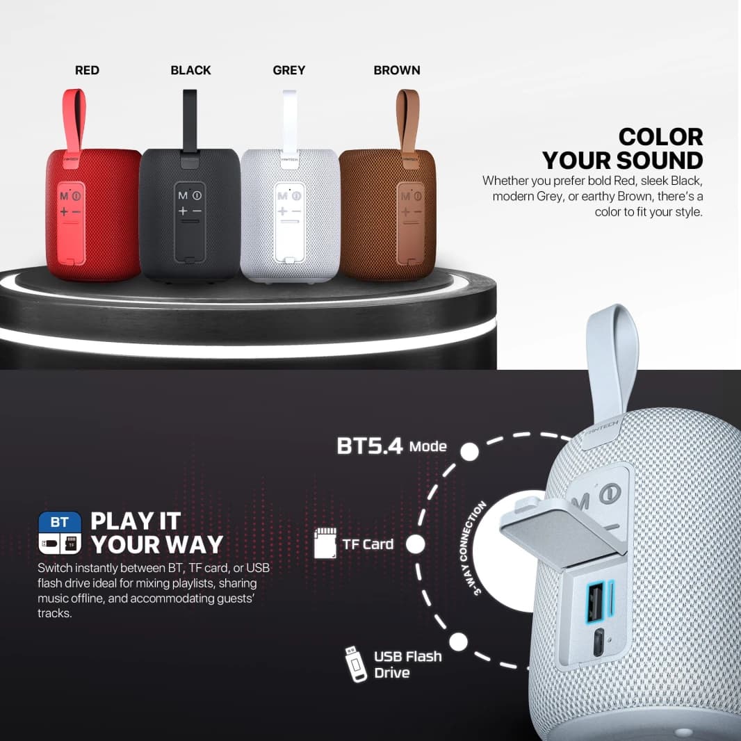 FANTECH NeraBox 5W Portable Speaker - Gray