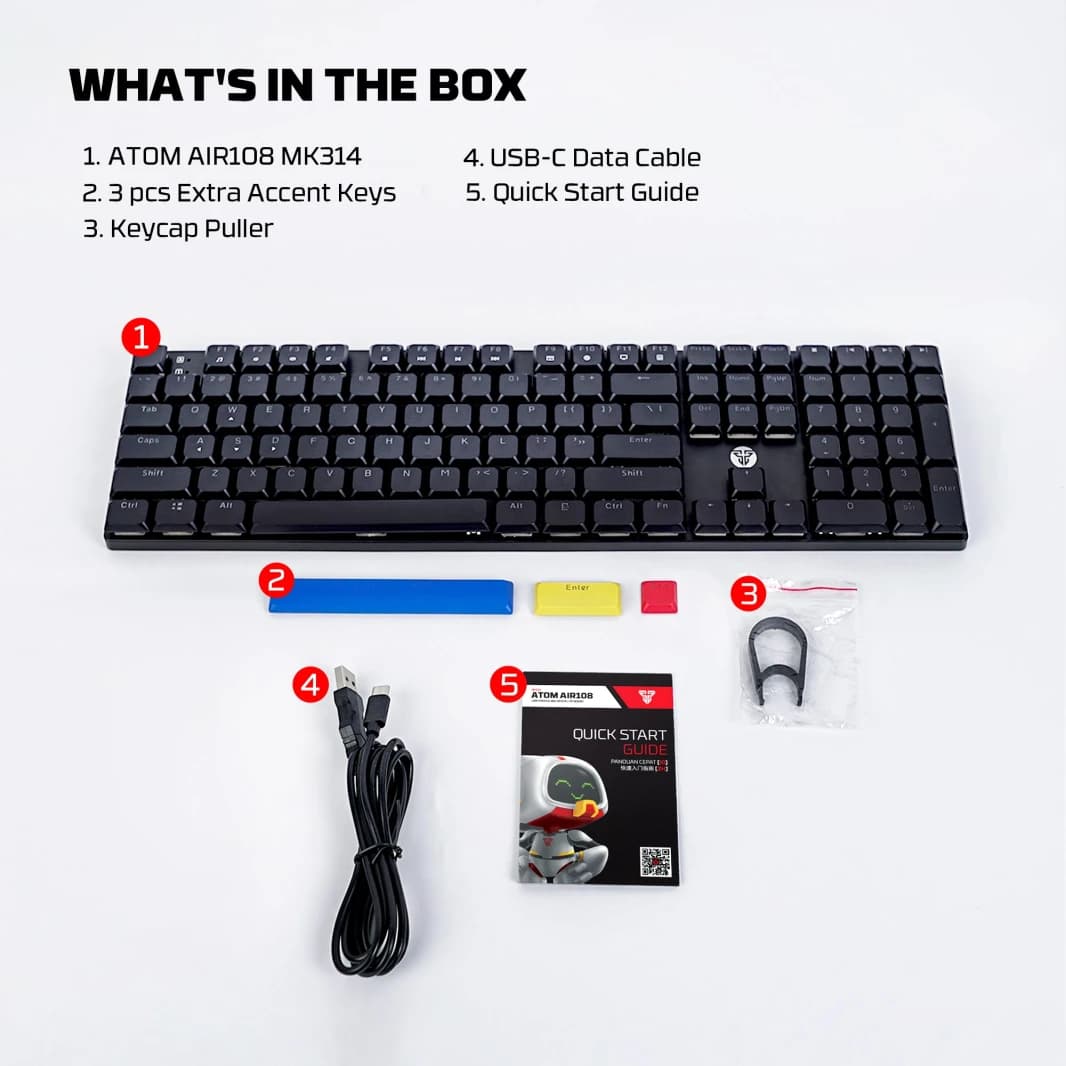 Fantech Atomair108 Mk314 Mechanical Keyboard Low-profile