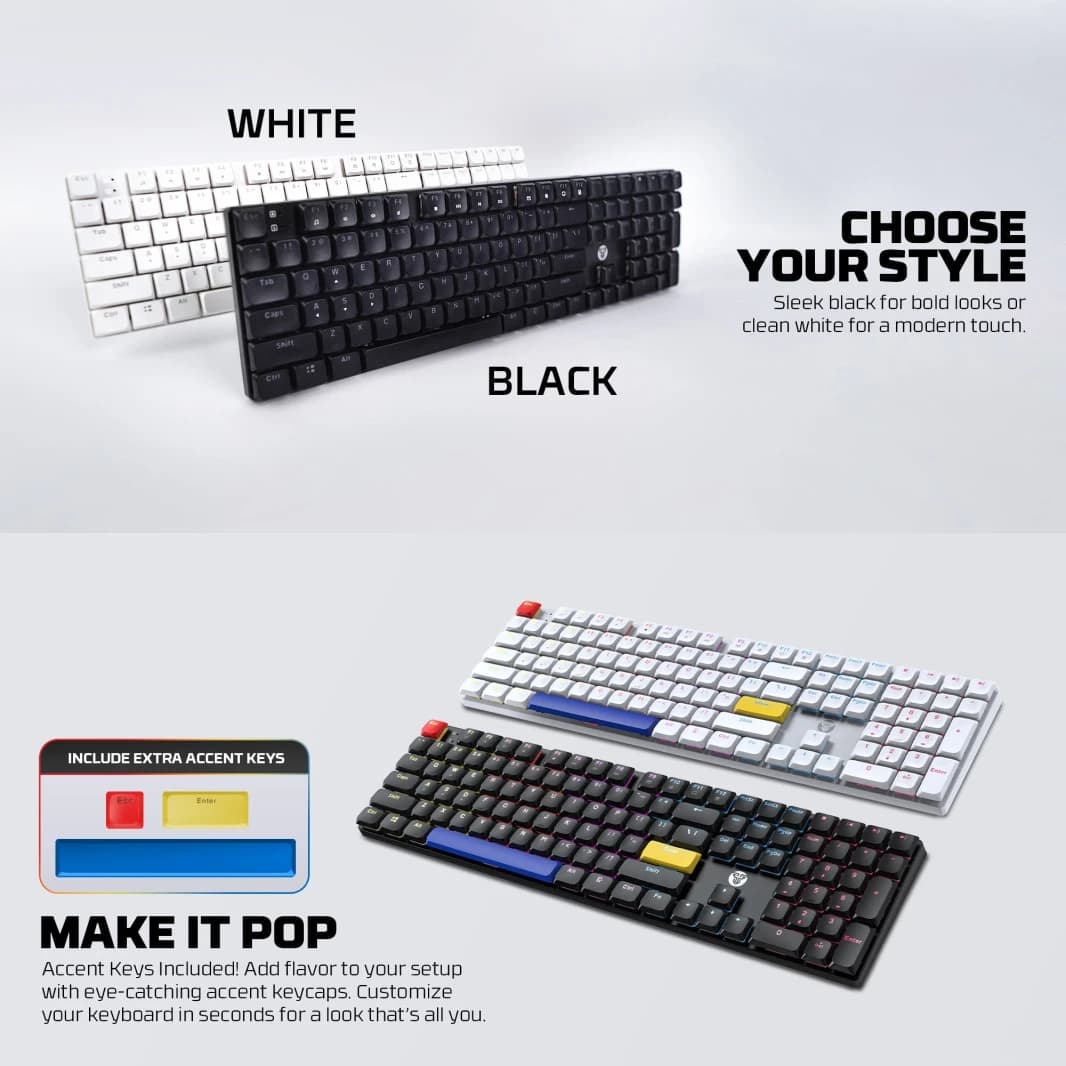 Fantech Atomair108 Mk314 Mechanical Keyboard Low-profile